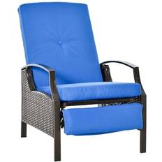 Reclining Chairs Patio Chairs OutSunny 867-024BU Reclining Chair