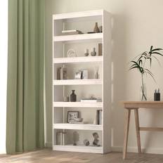 vidaXL Solid Pine Cabinet/Room Divider Book Shelf