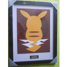 Blå Veggdekorasjoner Pokémon Pikachu Silhouette Print Framed Art