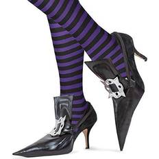 Skeletons Shoes Skeleteen witch costume shoe covers wicked hag pointy fake shoes accessories