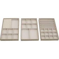 Household Essentials Stackable Jewelry Accessory Organizer Trays Set