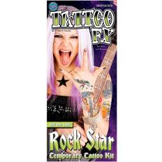 Costumes Tinsley Transfers FX Rock Star Tattoo Kit Blue/Red/White