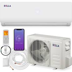 Mini air conditioner Della 18000 BTU Wifi Enabled 19 SEER2 cools Up to 1000 SqFt 208-230V Energy Efficient Mini Split Air conditioner Heater Ductless Inverter System