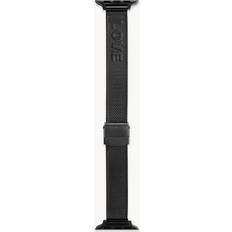 Fossil Smartwatch Strap Fossil Black Stainless Steel Mesh Band for Apple Watch, 41mm