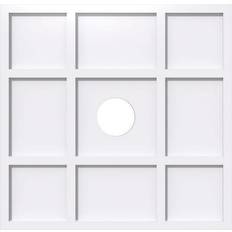 Acoustic Panels Ekena Millwork Rubik Architectural Grade PVC Contemporary Ceiling Medallion 12"OD x 2"ID x 4"C