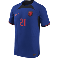 National Team Jerseys Nike Men's Frenkie de Jong Blue Netherlands National Team 2022/23 Away Vapor Match Authentic Player Jersey
