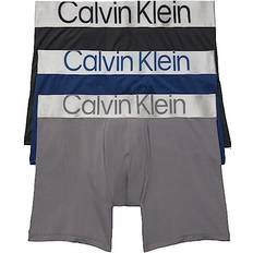 Calvin Klein Elastane/Lycra/Spandex Clothing Calvin Klein Reconsidered Steel Micro Boxer 3-pack - Black/Grey Sky/Lake Crest