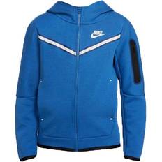 Nike tech fleece hoodie junior Children's Clothing Nike Boy's Sportswear Tech Fleece Full Zip Hoodie- Dark Marina Blue/Light Bone (CU9223-407)