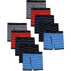 Fruit of the Loom Stripe Boxer Briefs 10 pack - Traditional Fly Stripes (10ELBAZ)
