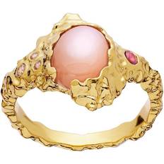 Beige Smykker Maanesten Etna Ring - Gold/Multicolour
