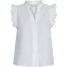 Neo Noir T-skjorter & Singleter Neo Noir Siona Linen Top - White