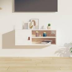 vidaXL White, 1/2x Solid Pine Wall Cabinet