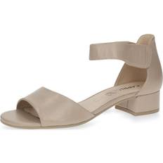 Caprice womens sandals beige ladies nappa leather easy fasten heel