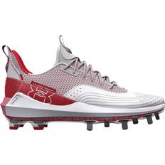 Under Armour Racket Sport Shoes Under Armour Men's Harper Metal Baseball Cleats, 10.5, Red/White
