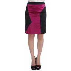 Men Skirts Dolce & Gabbana Pink Black Above Knees Cotton Stretch Women's Skirt