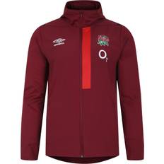England Jackets & Sweaters Umbro England Rugby Full Zip Hoodie Red Junior