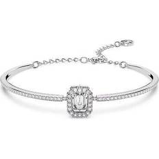 Swarovski Women Bracelets Swarovski Millenia Crystal Octagon Cut Bangle Bracelet Silver