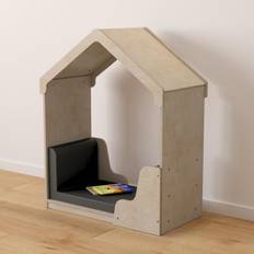 Flash Furniture Storage Flash Furniture Bright Beginnings Commercial-Grade Quiet Corner Reading Nook, Beech