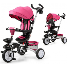 Costway 6-in-1 Kids' Baby Stroller Tricycle Pink