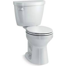 Blue Toilets Kohler Cimarron Comfort Height 2-Piece 1.28 GPF Single Flush Round in Ice Grey, Seat Not Included