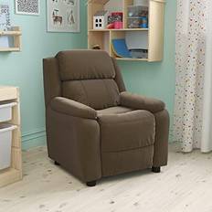 Emma + Oliver Deluxe Padded Brown Kids with Storage Arms