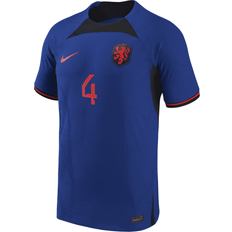 Nike National Team Jerseys Nike Men's Virgil Van Dijk Blue Netherlands National Team 2022/23 Away Vapor Match Authentic Player Jersey