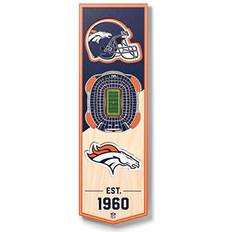 Sports Fan Products YouTheFan Denver Broncos 6'' x 19'' 3D StadiumView Banner