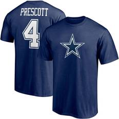 Fanatics Game Jerseys Fanatics Men's Dak Prescott Navy Dallas Cowboys Player Icon Name & Number T-Shirt