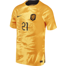National Team Jerseys Nike Men's Frenkie de Jong Orange Netherlands National Team 2022/23 Home Vapor Match Authentic Player Jersey