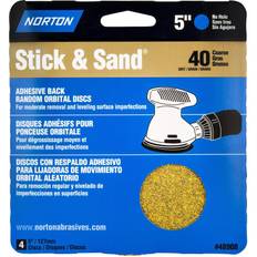 Norton Sanding Disc, 5 in Dia, Coated, P40 Grit, Extra Coarse, Aluminum Oxide Abrasive