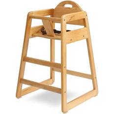 L.A. Baby Restaurant Style Solid Wood High Chair Natural