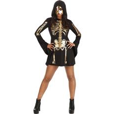 Jerry Leigh Women's Gilded Skeleton Dress Costume