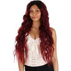FUN.COM Women's black and red long wavy wig