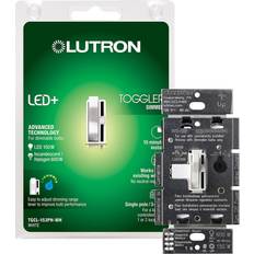 Lutron Electrical Outlets & Switches Lutron toggler led dimmer switch 150-watt, single-pole/3-way tgcl-153ph-wh