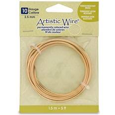 Beadalon Artistic Wire Colored Copper Craft Wire 10 Gauge 2.6mm 5 ft. Tarnish-Resistant Brass