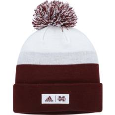 Adidas Beanies adidas Men's Mississippi State Bulldogs Maroon Pom Knit Hat, Red