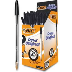 Strikkepinner Hobbymateriale Bic Cristal Original Ballpoint Pens Black 50 pack