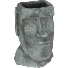 A&B Home 9-inch Gray Easter Island Statue Planter