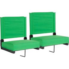 Flash Furniture Camping Furniture Flash Furniture Grandstand Comfort Seats Set of 2 - Bright Green