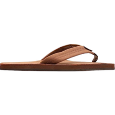 Rubber Flip-Flops Rainbow Single Layer Premier Leather with Arch Support 1" Strap - Redwood
