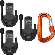 Walkers Tactical/Hunting Talkie for Razor Muffs 3-Pack with Carabiner