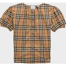 Blouses & Tunics Children's Clothing Burberry Kids Checked cotton-blend blouse multicoloured 7-10T