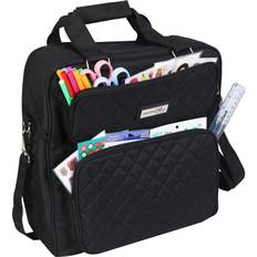 Pencils Everything Mary Scrapbook Craft Storage Organizer Case Bag Black Quilted