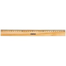 Staples 12 Wood/Brass Double Edge Ruler 51890 2773010