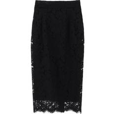Dolce & Gabbana Lace high-rise midi skirt black