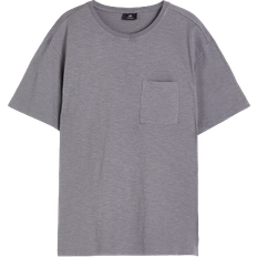 H&M Regular Fit Pocket T-shirt - Dark Grey Marl