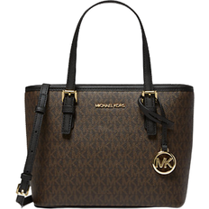  Michael Kors Large Leather Top Zip Tote Bag (Brown Acorn) :  Clothing, Shoes & Jewelry