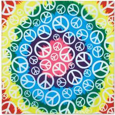 Hippie Accessories 360 Degrees Beistle 60868 Peace Sign Bandana, Pack Of