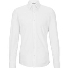 Hugo Boss Herre Skjorter HUGO BOSS P-hank-kent-c1-222 Slim Fit Long Sleeve Shirt White, White, 43, Men