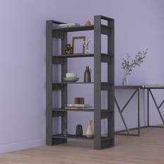 Bokhyller vidaXL grey Solid Cabinet/Room Divider Book Shelf